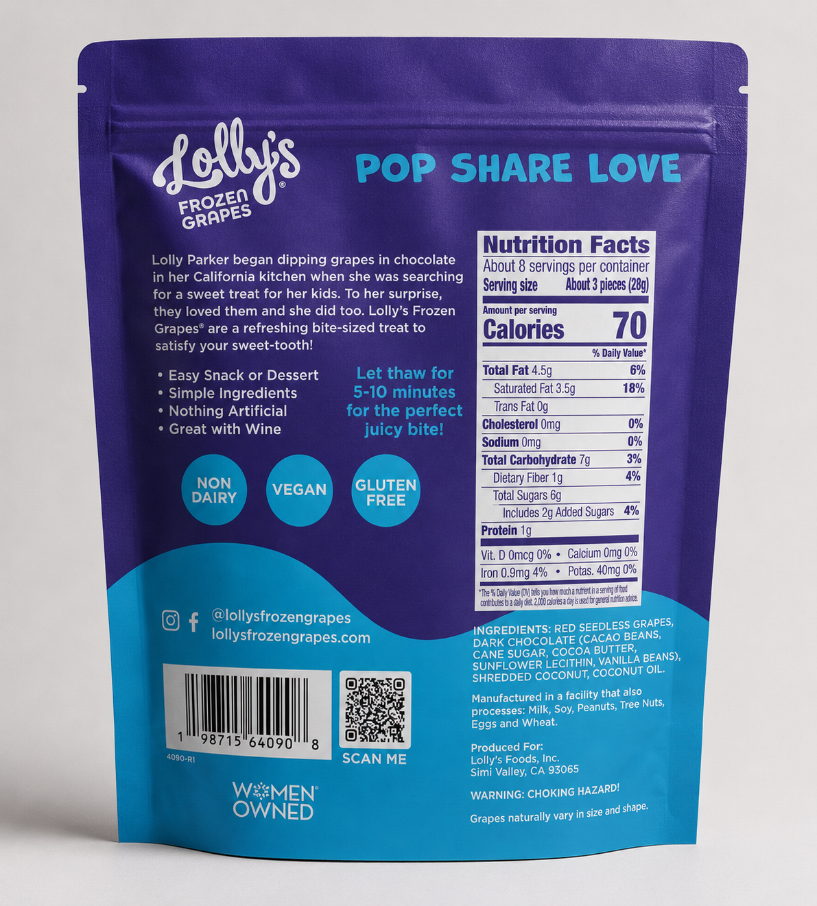 Dark Chocolate + Coconut 8oz. Pouch