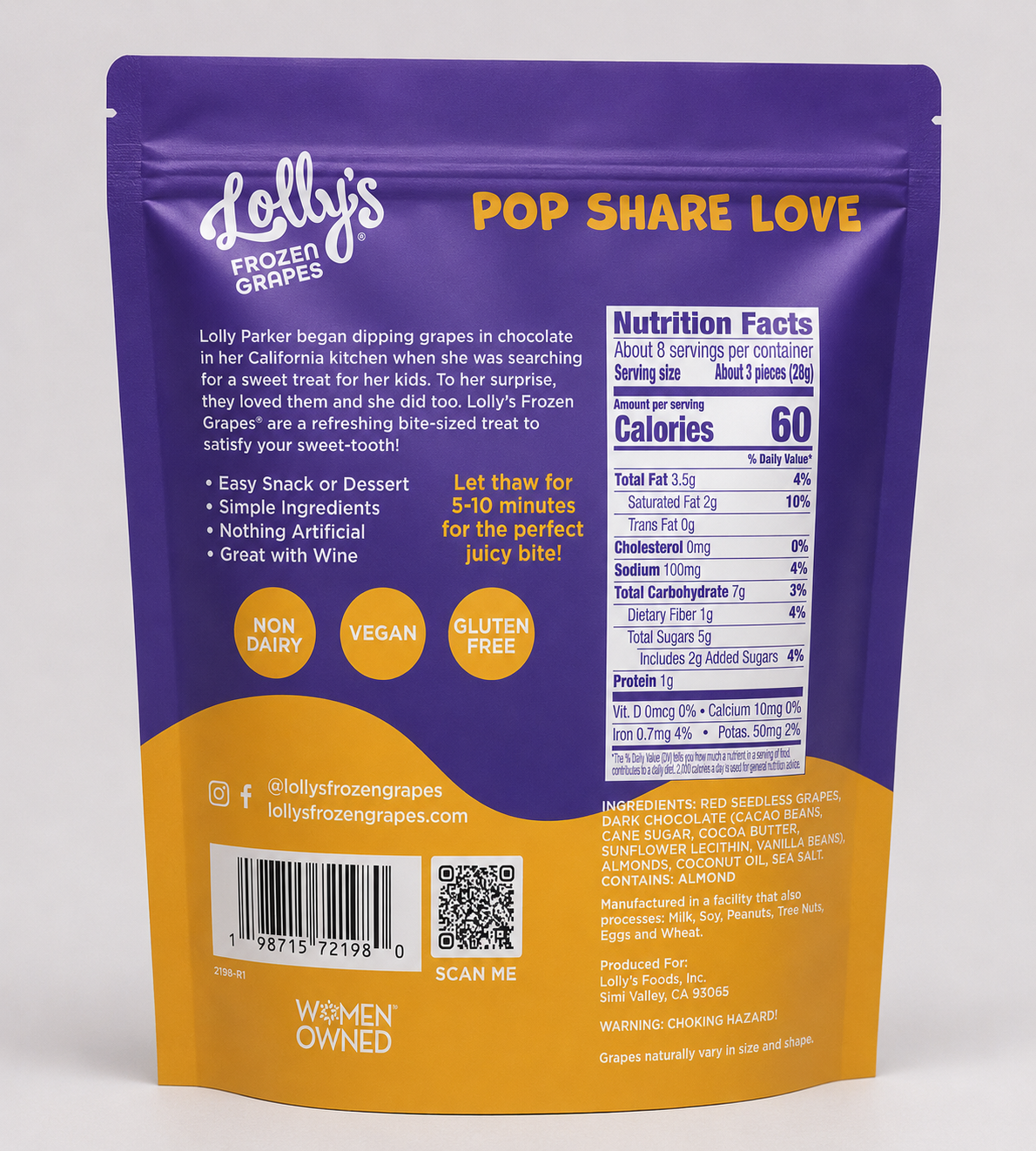 Dark Chocolate + Almond 8oz. Pouch