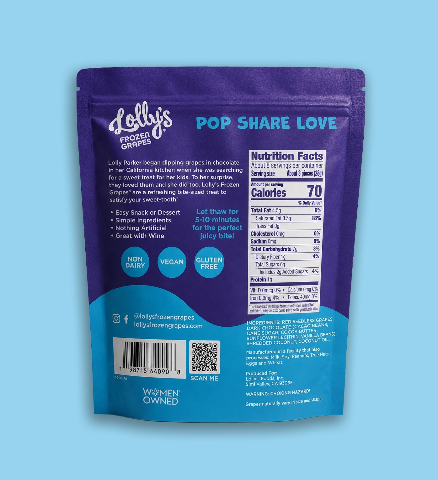 Dark Chocolate + Coconut 8oz. Pouch