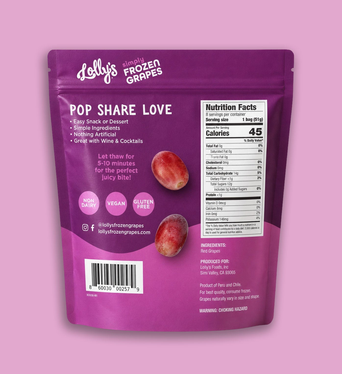 simply frozen grapes